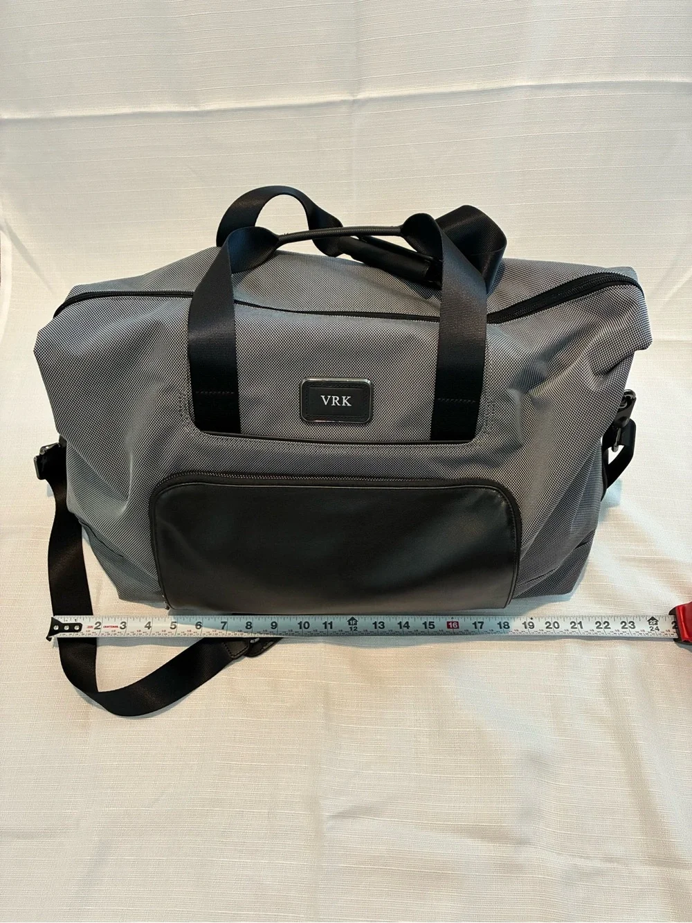 Tumi Men's Alpha X Double Expansion Gray and Black Travel Satchel Duffle Bag